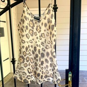 Giorgio Armani SILK Leopard Print Sleeveless Slip Cami TANK Top  48 Large XL